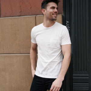 Groceries: Naturally Dyed Organic Cotton Pocket Crew Shirt