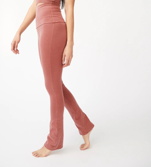 Groceries - Naturally Dyed Organic Cotton High-Waist Mini-Flared Legging (PFAS Free)