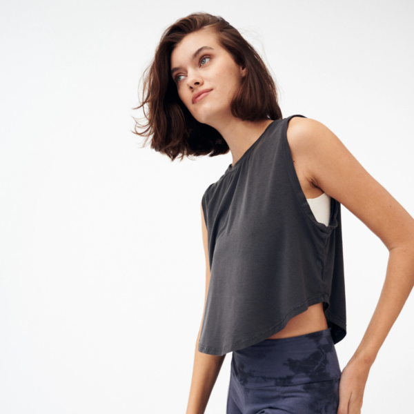 Groceries: Naturally Dyed Organic Cotton Sleeveless Crop - Image 2