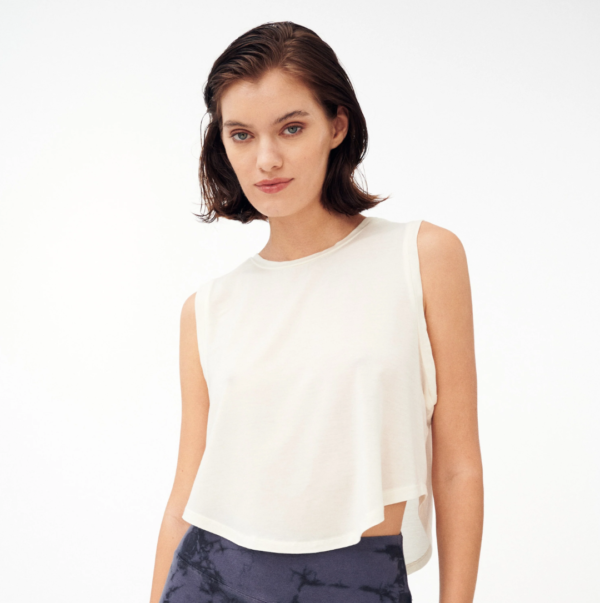 Groceries: Naturally Dyed Organic Cotton Sleeveless Crop - Image 3