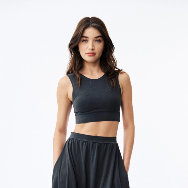 Groceries: Naturally Dyed Organic Cotton Reversible Crop Top - Image 3