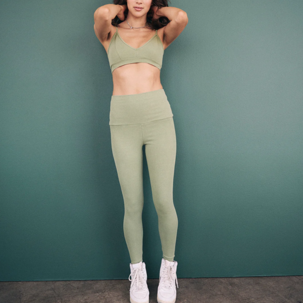 Groceries: Naturally Dyed Organic Cotton Ribbed Legging (PFAS Free) - Image 4