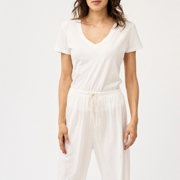 Groceries: Naturally Dyed Hemp V Neck Tee - Image 5