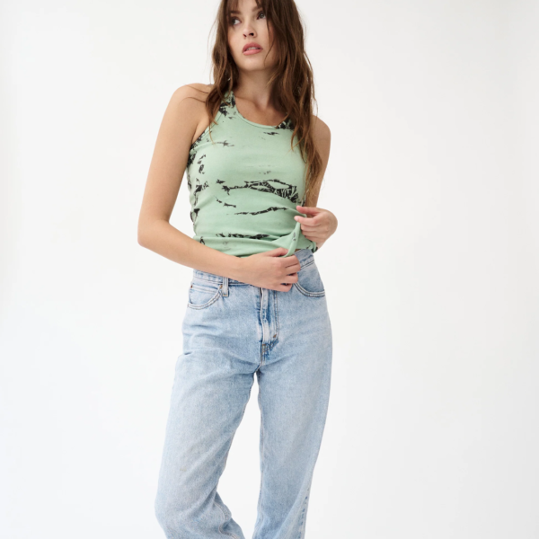 Groceries: Naturally Dyed Eucalyptus Rib Tank - Image 2