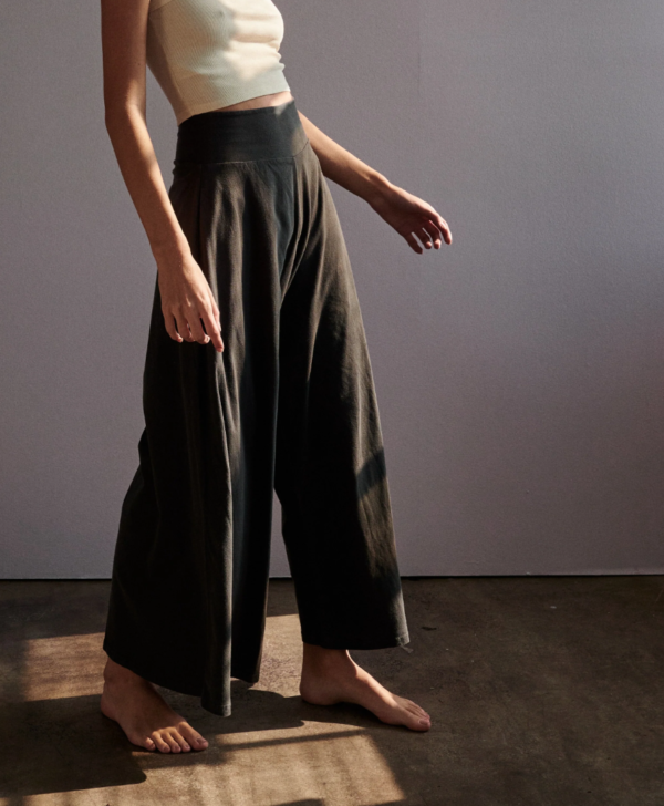 Groceries: Naturally Dyed Organic Cotton High-Waist Relaxed Wide-Leg Pant