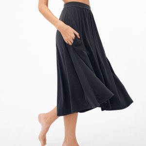 Groceries: Naturally Dyed Organic Cotton Midi Skirt with Pockets