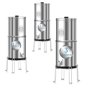Greenfield Water Solutions: Stainless Steel Gravity Feed System (Filter Purchased Seperately)