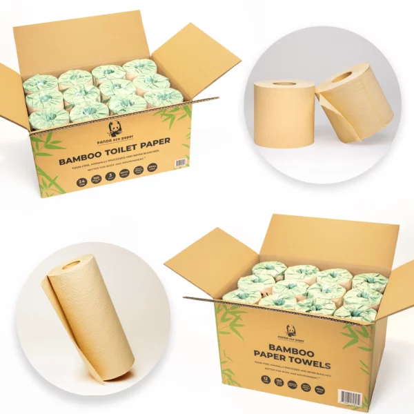 Rustic Strength: Unbleached, PFAS-free Paper Towel & Toilet Paper