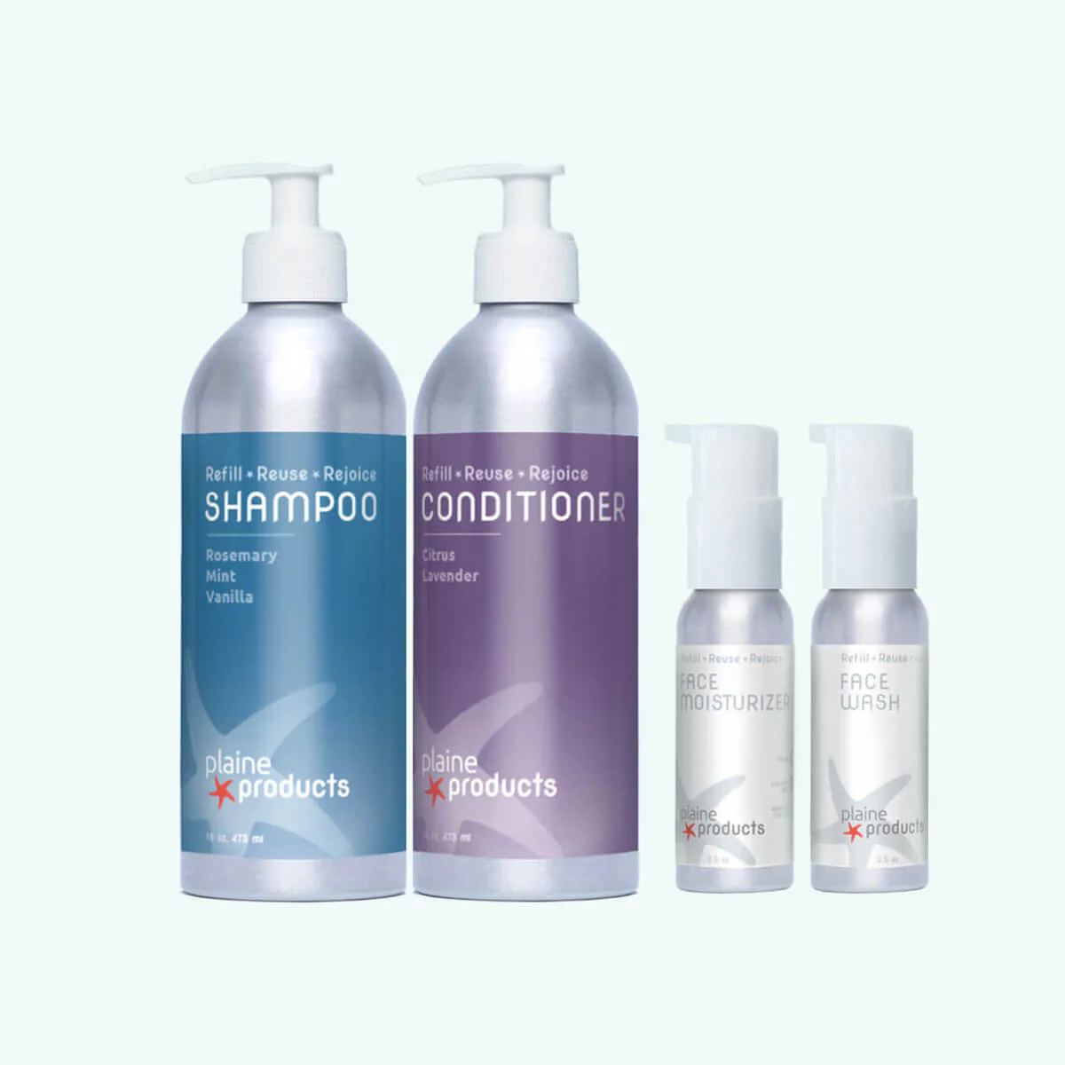 Plaine Products Refillable Hair & Body Care